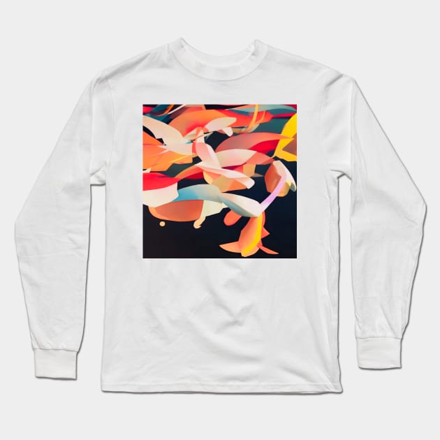 Colorful Koi Fish Long Sleeve T-Shirt by DANAROPER